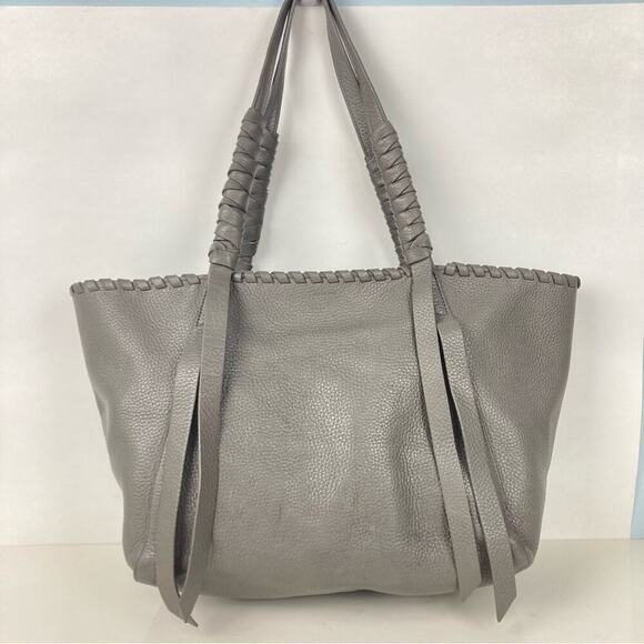 ALL SAINTS Kepi Storm Grey East West Tote Shoulder Bag  - $368. - Picture 3 of 12